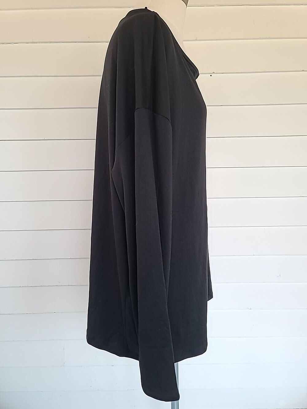 Halston Studio Women's Black Long Sleeve Top SIZE L NWT - Picture 4 of 12